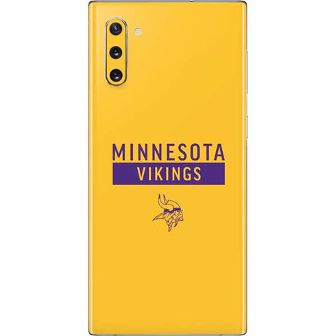 NFL Minnesota Vikings Yellow Performance Series Galaxy Note 10 Skin